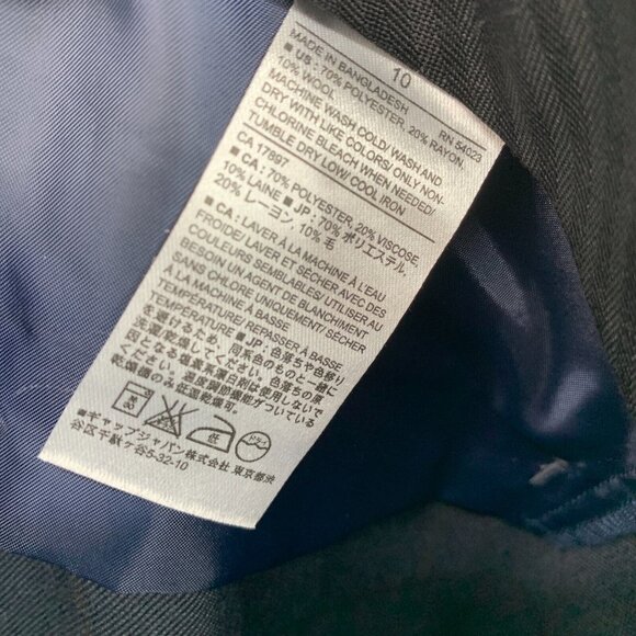 Banana Republic Pants Straight Trouser Plaid Blue Wool Blend NWT - Picture 9 of 9